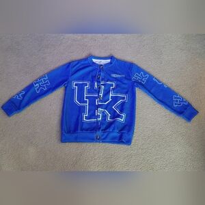 NWOT Small University Of Kentucky Blue Button Down Crewneck Women Sweater